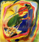 Vasilii Kandinsky, Painting with Three Spots Fine Art Reproduction Oil Painting