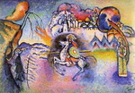 Vasilii Kandinsky, Rider. St. George Fine Art Reproduction Oil Painting