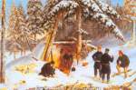 Cornelius Krieghoff, Sportsmen in Winter Camp Fine Art Reproduction Oil Painting