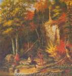 Cornelius Krieghoff, Hunting Scene on the St Maurice Fine Art Reproduction Oil Painting