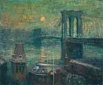 Ernest Lawson, Brooklyn Bridge Fine Art Reproduction Oil Painting