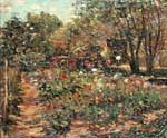 Ernest Lawson, Garden Landscape Fine Art Reproduction Oil Painting