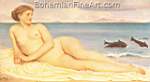 Lord Frederic Leighton, Actea+ the Nymph of the Shore Fine Art Reproduction Oil Painting