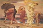 Lord Frederic Leighton, Greek Girls picking up Pebbles by the Sea Fine Art Reproduction Oil Painting