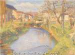 Henri Martin, Riverbank Fine Art Reproduction Oil Painting