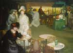 Richard Miller, Cafe de nuit Fine Art Reproduction Oil Painting
