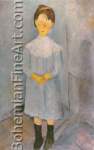 Amedeo Modigliani, Little Girl in Blue Fine Art Reproduction Oil Painting