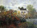 Claude Monet, Monets Garden at Argenteuil Fine Art Reproduction Oil Painting