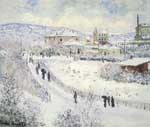 Claude Monet, View of Argenteuil+ Snow Fine Art Reproduction Oil Painting