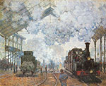 Claude Monet, Gare Saint-Lazare Fine Art Reproduction Oil Painting