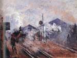 Claude Monet, The Railway at the Exit of Sant-Lazare Station Fine Art Reproduction Oil Painting