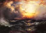 Thomas Moran, Sunset in Mid-Ocean Fine Art Reproduction Oil Painting