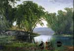 Thomas Moran, On the Catawissa Creek Fine Art Reproduction Oil Painting