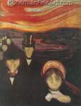 Edvard Munch, Anxiety Fine Art Reproduction Oil Painting