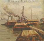 James Needham, Chicago Waterfront Fine Art Reproduction Oil Painting