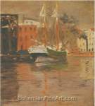 James Needham, Sailboat at Dusk Fine Art Reproduction Oil Painting