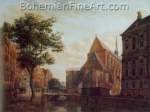 Isaak Ouwater, View in Amsterdam of the Nieuwe Kerk Fine Art Reproduction Oil Painting