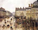 Camille Pissarro, Place du Theatre Francais+ Rain Fine Art Reproduction Oil Painting