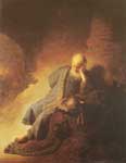 Harmenszoon Rembrandt, Jeremiah Lamenting the Destruction of Jerusalem Fine Art Reproduction Oil Painting