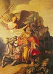 Harmenszoon Rembrandt, The Angel and the Prophet Balaam Fine Art Reproduction Oil Painting