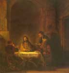 Harmenszoon Rembrandt, Christ at Emmaus Fine Art Reproduction Oil Painting