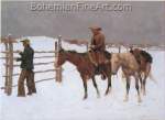 Frederic Remington, The Fall of the Cowboy Fine Art Reproduction Oil Painting