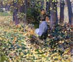 Theodore Robinson, Autumn Sunlight Fine Art Reproduction Oil Painting