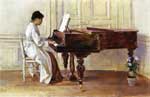 Theodore Robinson, At the Piano Fine Art Reproduction Oil Painting