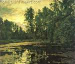 Valentin Serov, Overgrown Pond+ Domotkanovo Fine Art Reproduction Oil Painting