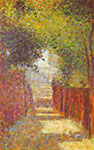 Georges Seurat, Rue Saint-Vincent+ Montmartre+ in Spring Fine Art Reproduction Oil Painting