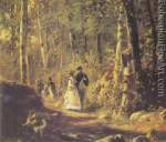 Ivan Shiskin, A Stroll in the Forest Fine Art Reproduction Oil Painting