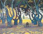 Paul Signac, Plane Trees+ Place des Lices+ Saint Tropez Fine Art Reproduction Oil Painting