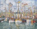 Paul Signac, Blessing of the Tuna Boats+ Groix Fine Art Reproduction Oil Painting