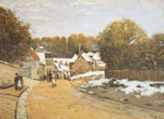 Alfred Sisley, Early Snow at Louveciennes Fine Art Reproduction Oil Painting