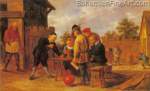 David Teniers the Younger, Dice and Skittle Players before an Inn Fine Art Reproduction Oil Painting