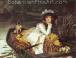 James Tissot, Jeune Femme en Bateau Fine Art Reproduction Oil Painting