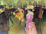 Henri Toulouse-Lautrec, At the Moulin Rouge: Dance Fine Art Reproduction Oil Painting