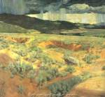 Walter Ufer, Where the Desert Meets the Mountains Fine Art Reproduction Oil Painting