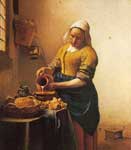 Johannes Vermeer, The Milkmaid Fine Art Reproduction Oil Painting