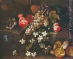 Giuseppe Vicenzino, Still Life with Fruit and Mushrooms Fine Art Reproduction Oil Painting