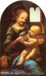 Leonardo Da Vinci, The Benois Madonna Fine Art Reproduction Oil Painting