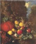 Antoine Vollon, Still Life with a Pumpkin and a Basket of Fruit Fine Art Reproduction Oil Painting