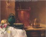 Antoine Vollon, Still Life with a Copper Cauldron Fine Art Reproduction Oil Painting