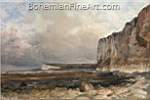 Antoine Vollon, The Cliffs Along the Shore at Le Treport Fine Art Reproduction Oil Painting