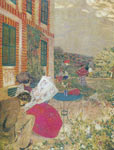 Edouard Vuillard, Woman Reading in a Garden Fine Art Reproduction Oil Painting