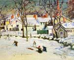 Theodore Wendel, Sledding+ Ipswich+ Massachusetts Fine Art Reproduction Oil Painting