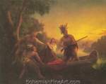 Carl Wimar, The Abduction of Daniel Boone's Daughter Fine Art Reproduction Oil Painting