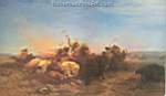Carl Wimar, The Buffalo Hunt Fine Art Reproduction Oil Painting