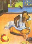 Paul Gauguin, Brooding Woman (Te Faaturuma) Fine Art Reproduction Oil Painting