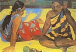 Paul Gauguin, Whats New? (Parau Api) Fine Art Reproduction Oil Painting